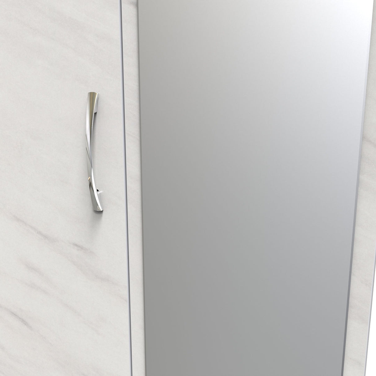 Avon Mirrored 2 Drawer 3 Door Triple Wardrobe