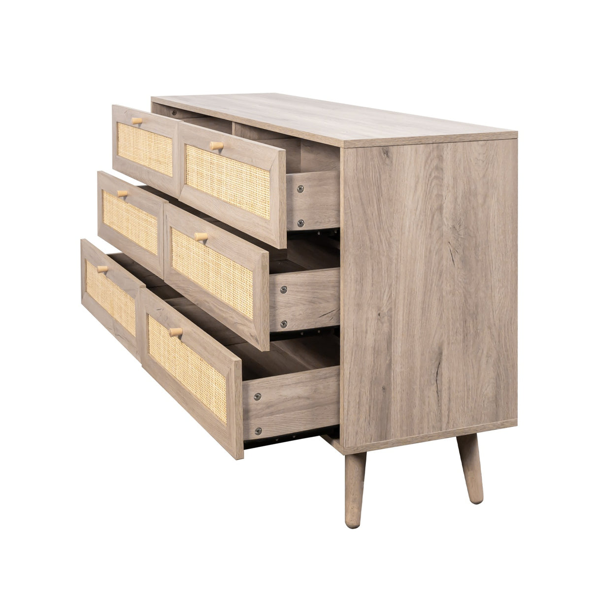 Willow Rattan 6 Drawer Chest of Drawers