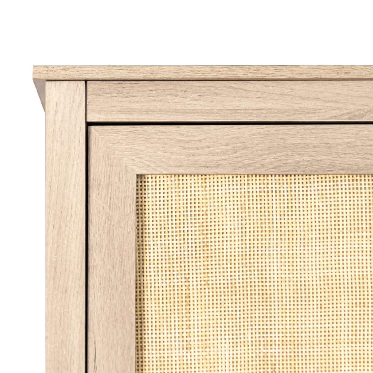 Willow Rattan 3 Door Triple Wardrobe with 2 Drawers