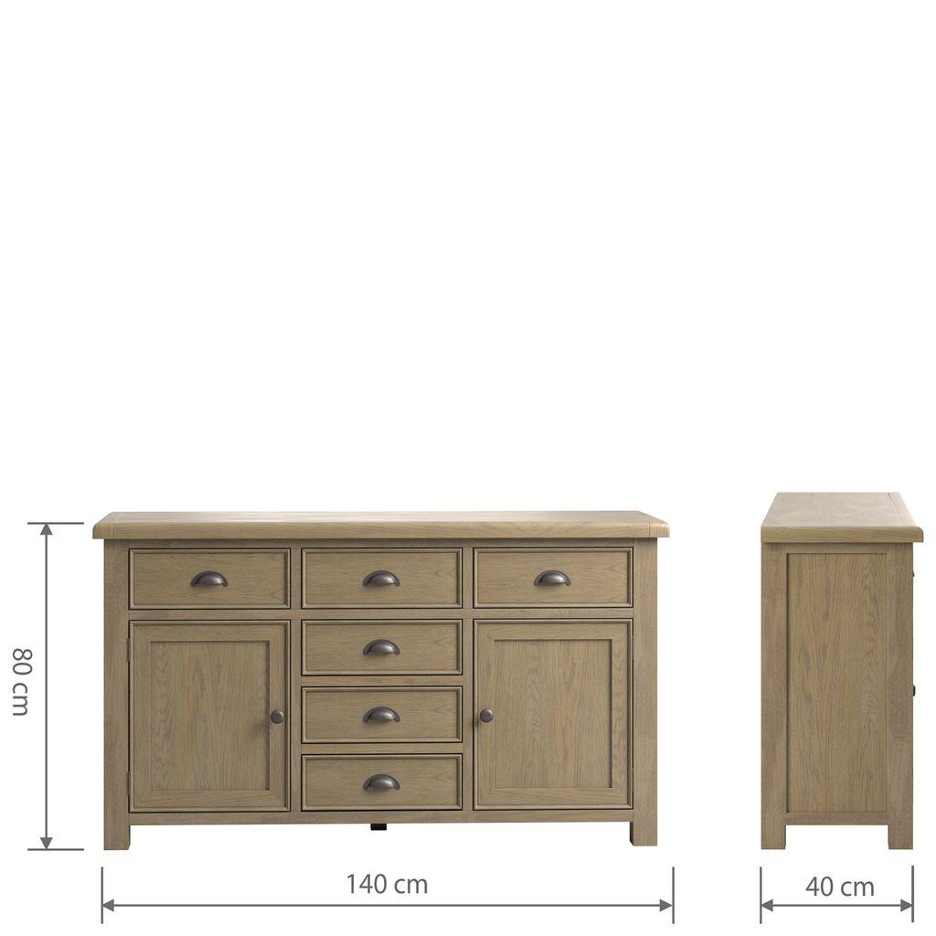 Acadia 6 Drawer 2 Door Large Sideboard