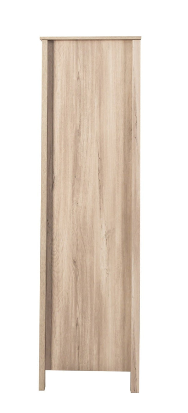 Willow Rattan Double Wardrobe with 1 Drawer Oak