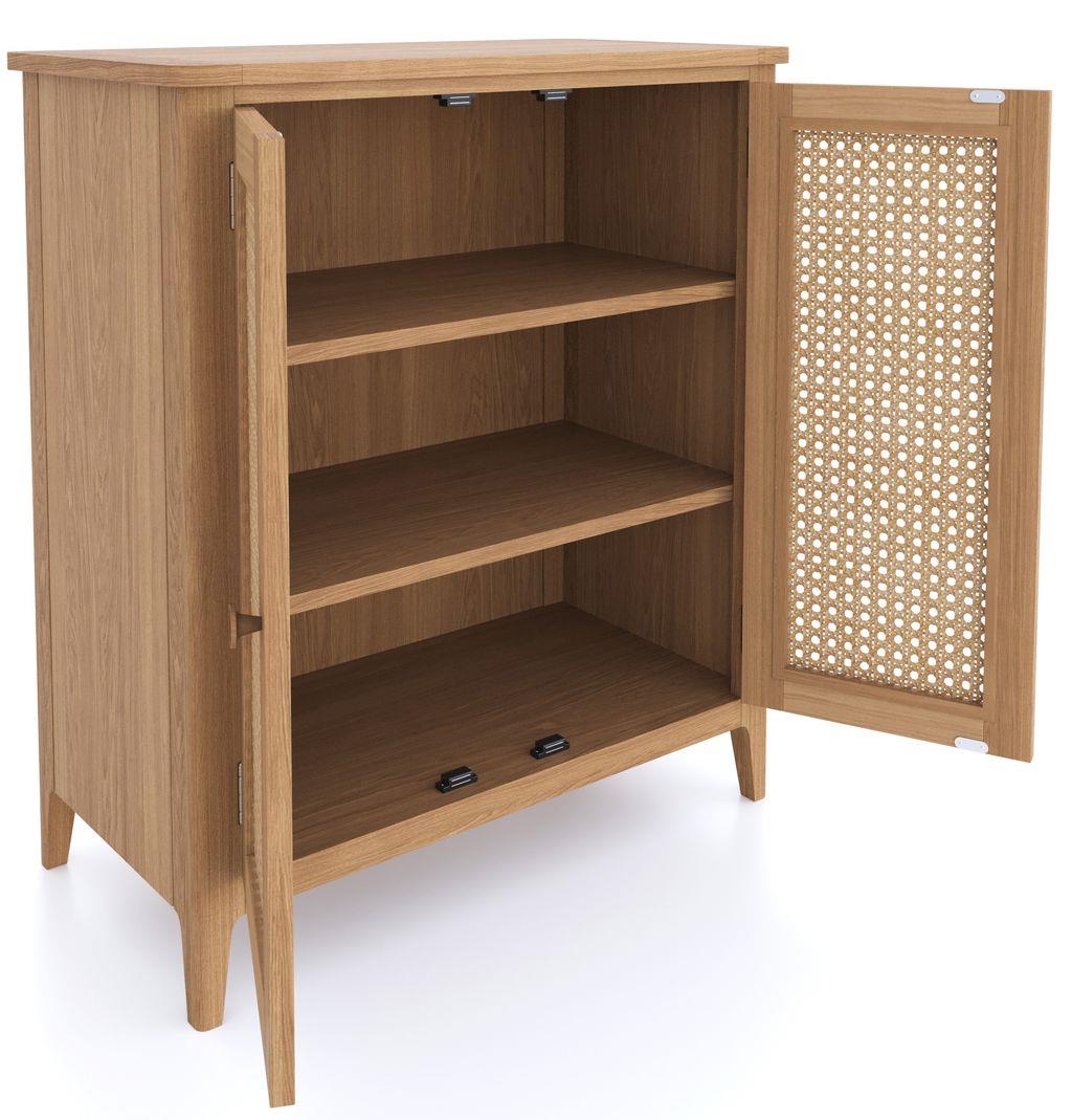 Cypress 2 Door Rattan Cabinet