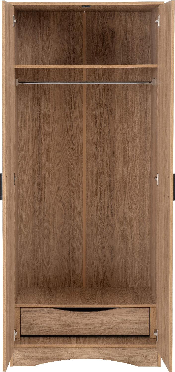 Tessa 2 Door 1 Drawer Double Wardrobe