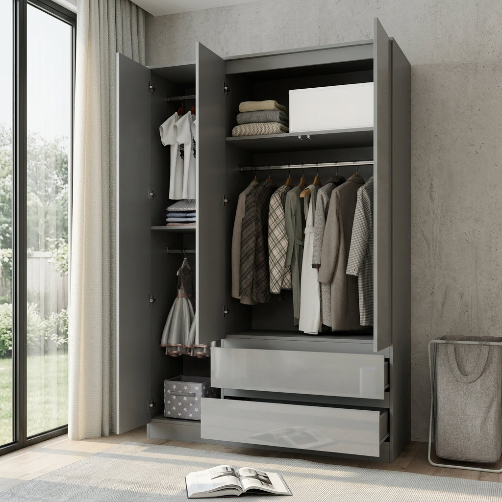 Soho 3 Door 2 Drawer Triple Wardrobe
