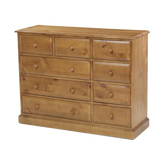 Maple 9 Drawer Chest of Drawers