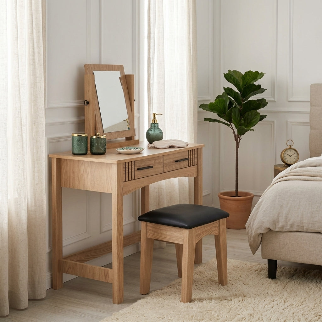 Tessa 2 Drawer Dressing Table Vanity Set