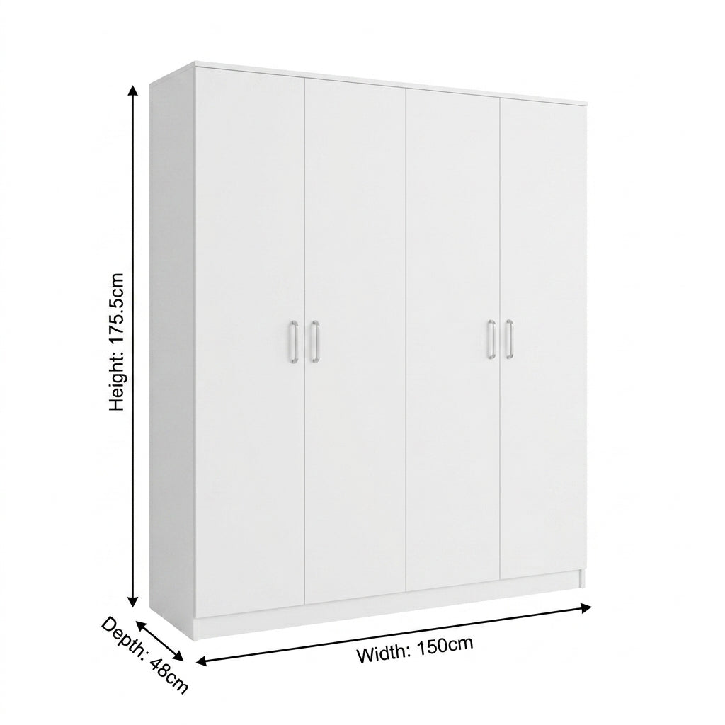 Dakota 4 Door Wardrobe