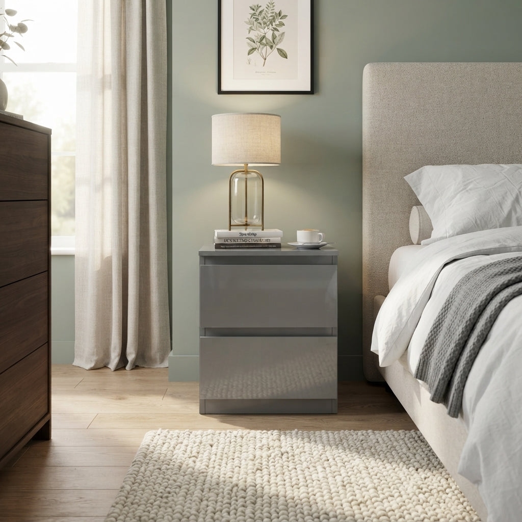 Soho 2 Drawer Bedside Table