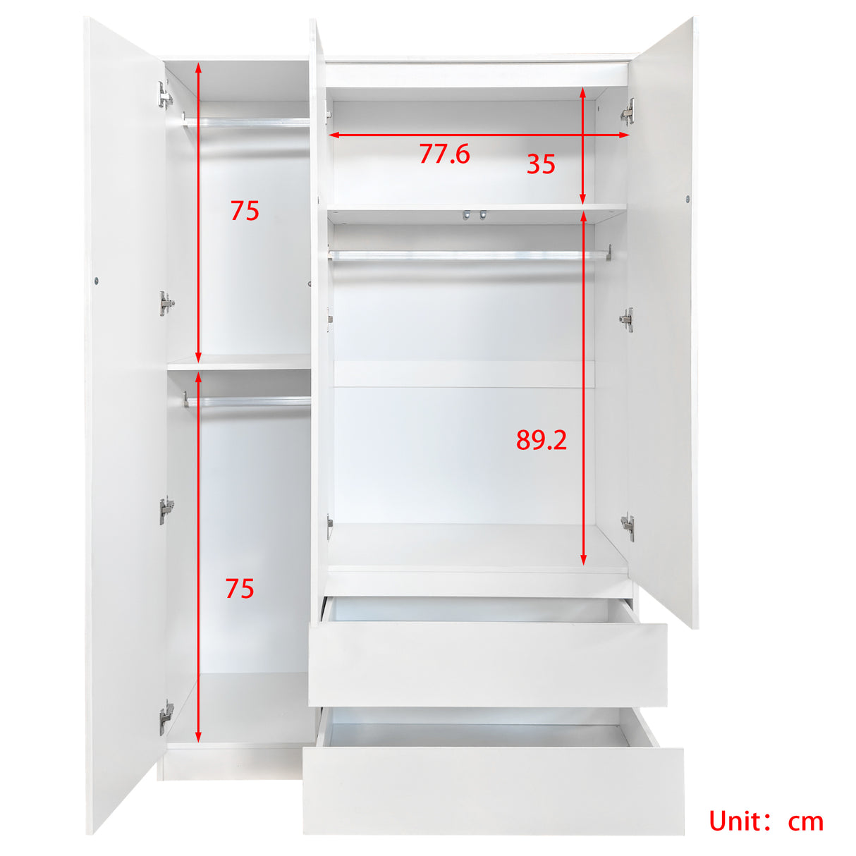 Soho 3 Door Wardrobe, 5 Drawer Chest & Bedside Tables 4 Piece Bedroom Set