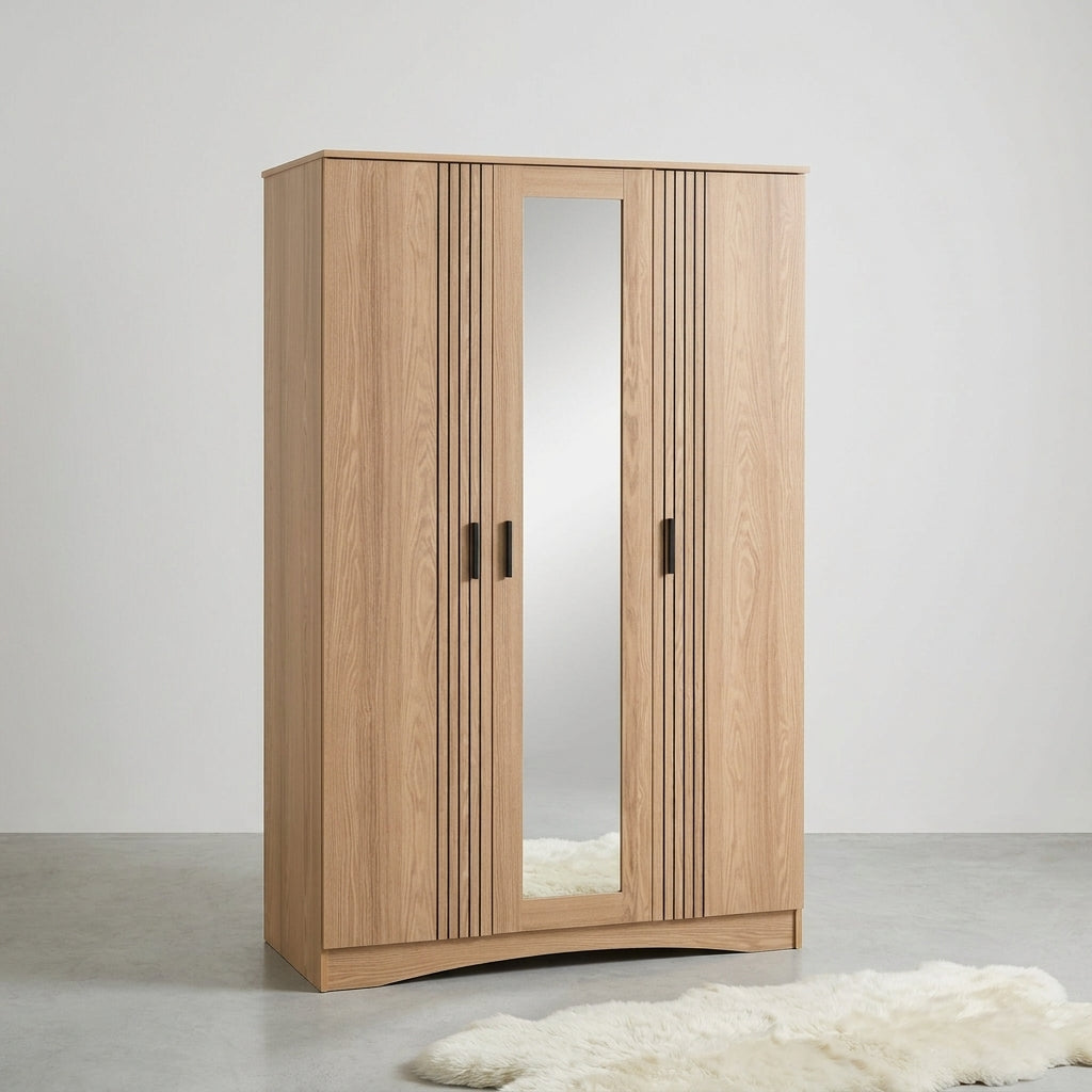 Tessa 3 Door Mirrored Triple Wardrobe