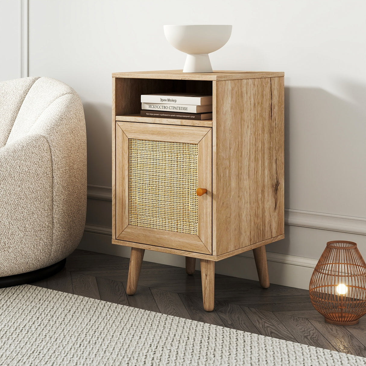 Willow Rattan 2 Door Wardrobe 3 Piece Bedroom Set