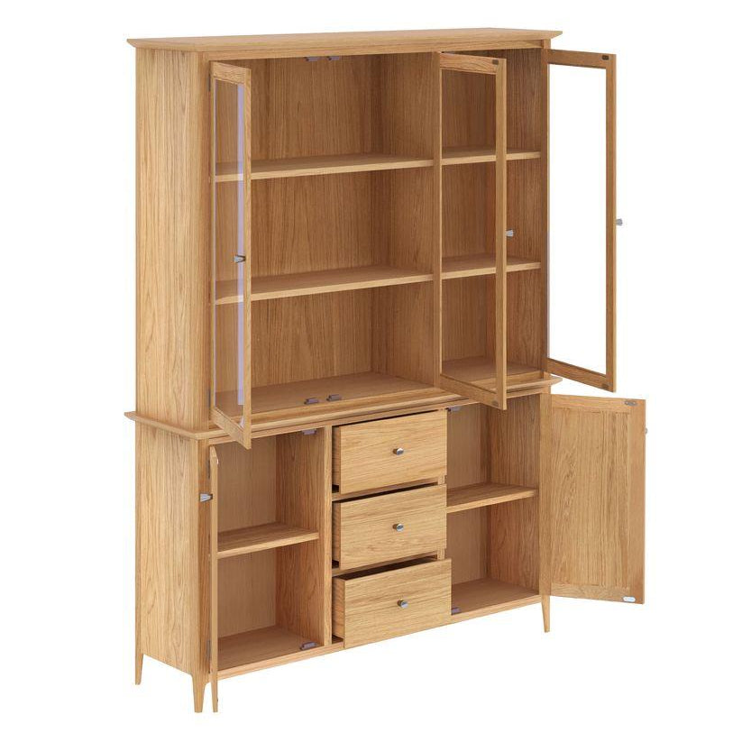 Saxon 5 Door 3 Drawer Display Cabinet