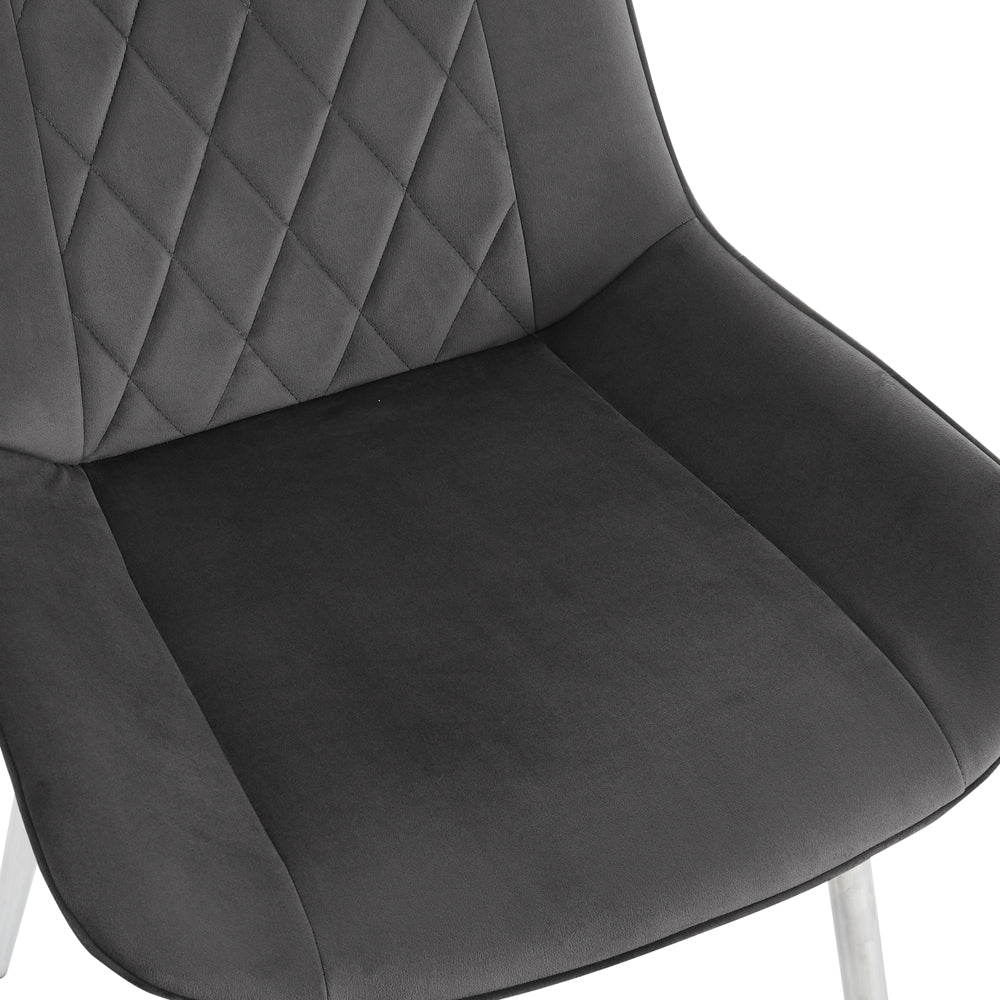 2 Alice Velvet Dining Chairs - TGC