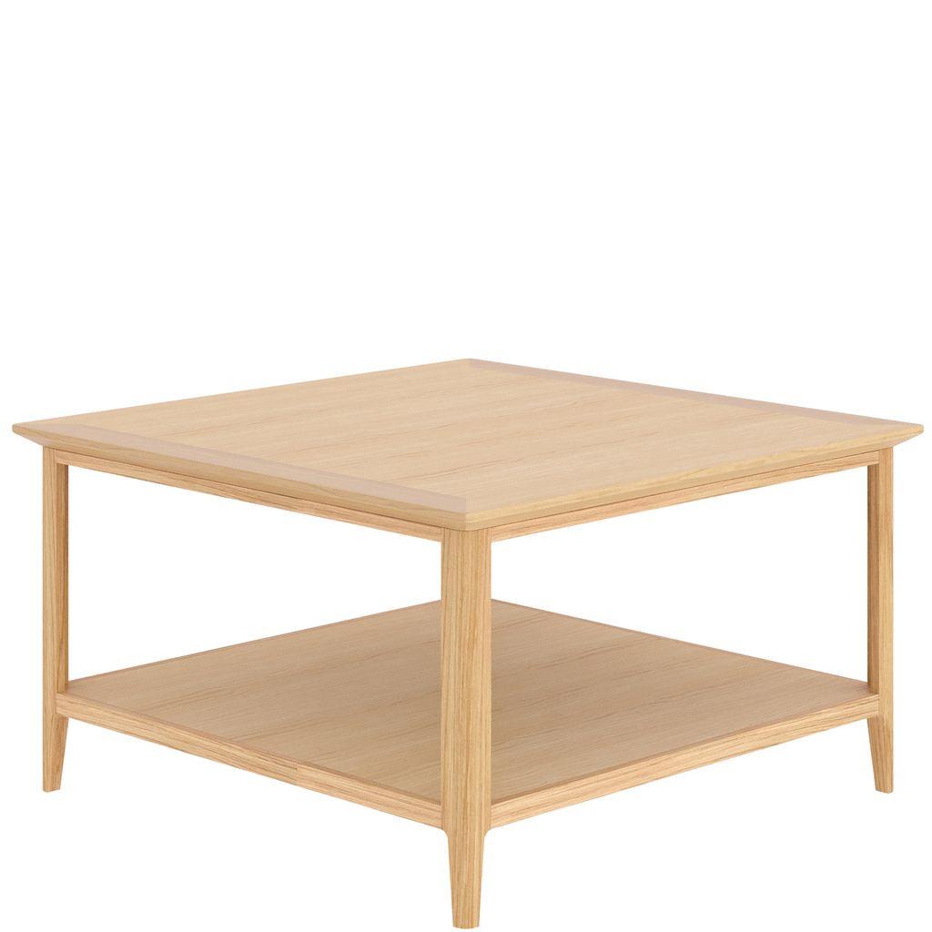 Saxon Square Coffee Table with Open Shelf