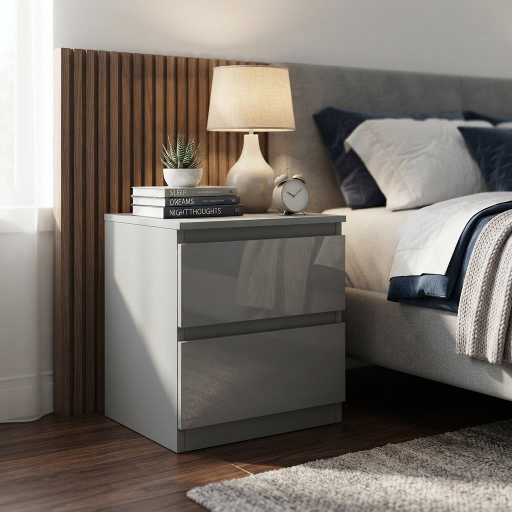 Soho 2 Drawer Bedside Table