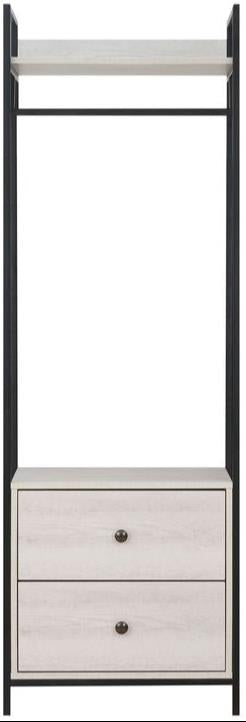 Alva Open Wardrobe Clothes Rail with 2 Drawers & 4 Shelves Set