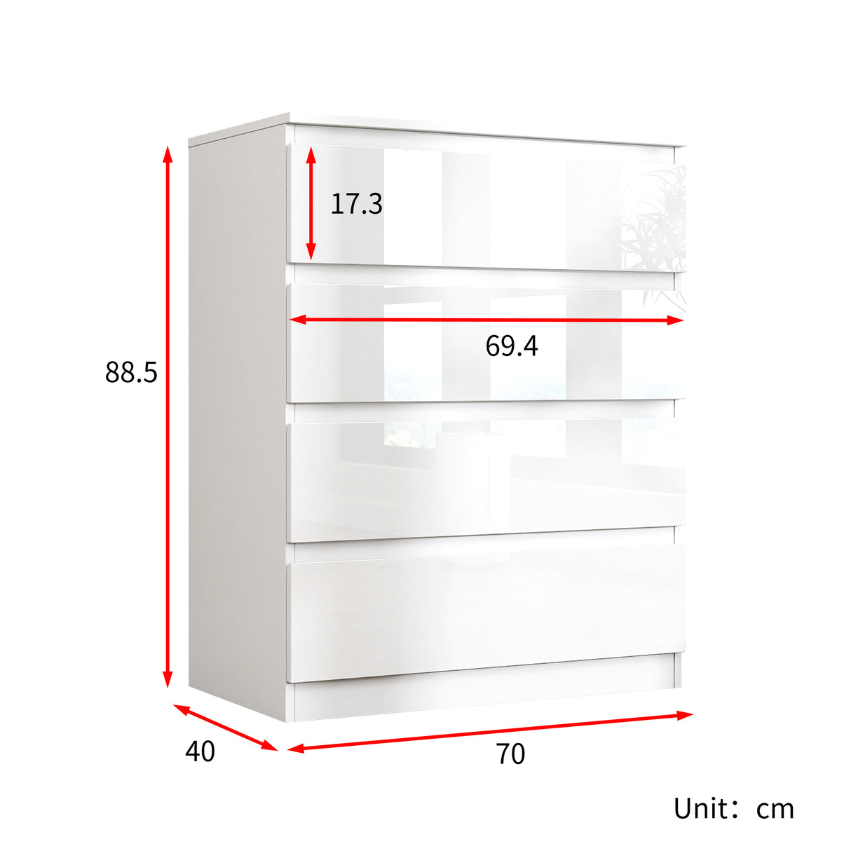 Soho 4 Drawer Chest of Drawers