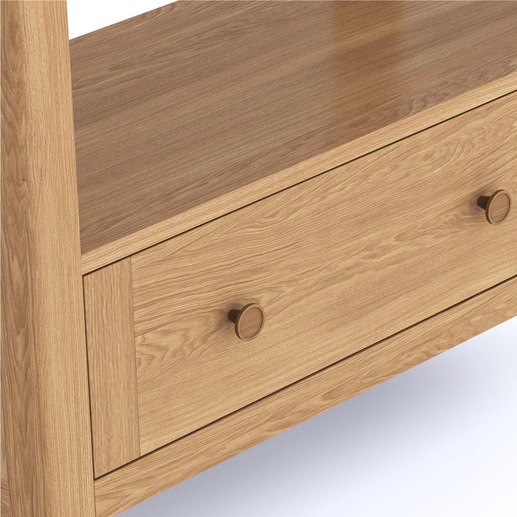 Cypress 1 Drawer Rattan Ladder Book Shelf