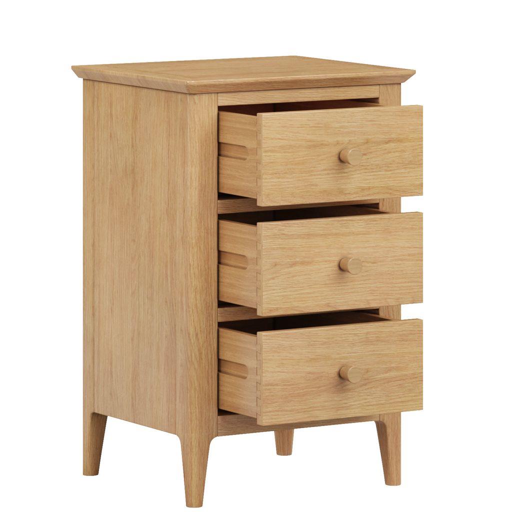 Huron 3 Drawer Bedside Table