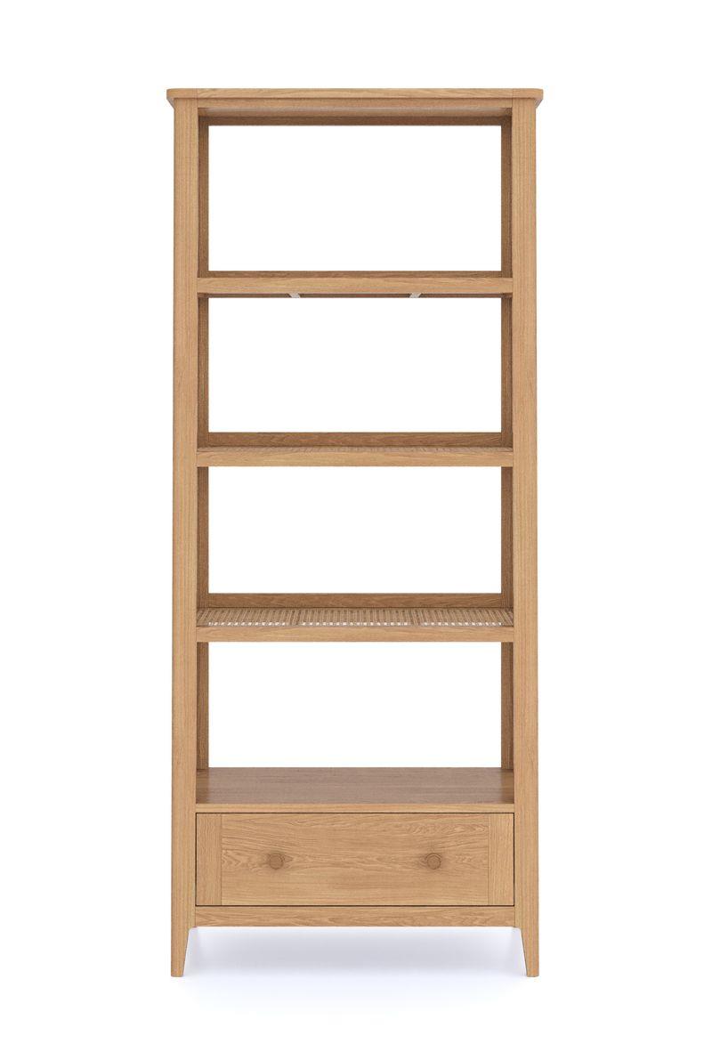Cypress 1 Drawer Rattan Ladder Book Shelf