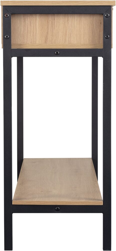 Miami Ridged 2 Drawer Fluted Console Table with Open Shelf