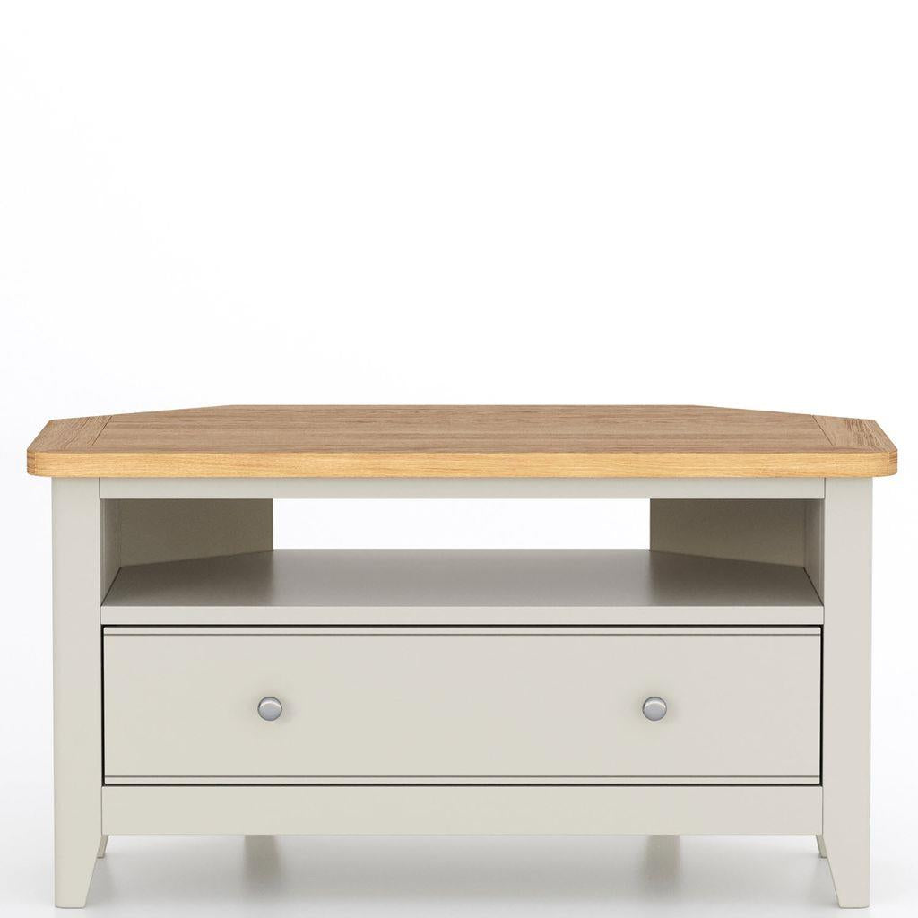 Atlas 1 Drawer Corner TV Cabinet with Open Shelf