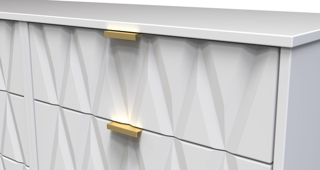 Diamond 6 Drawer Midi Chest with Gold Hairpin Legs