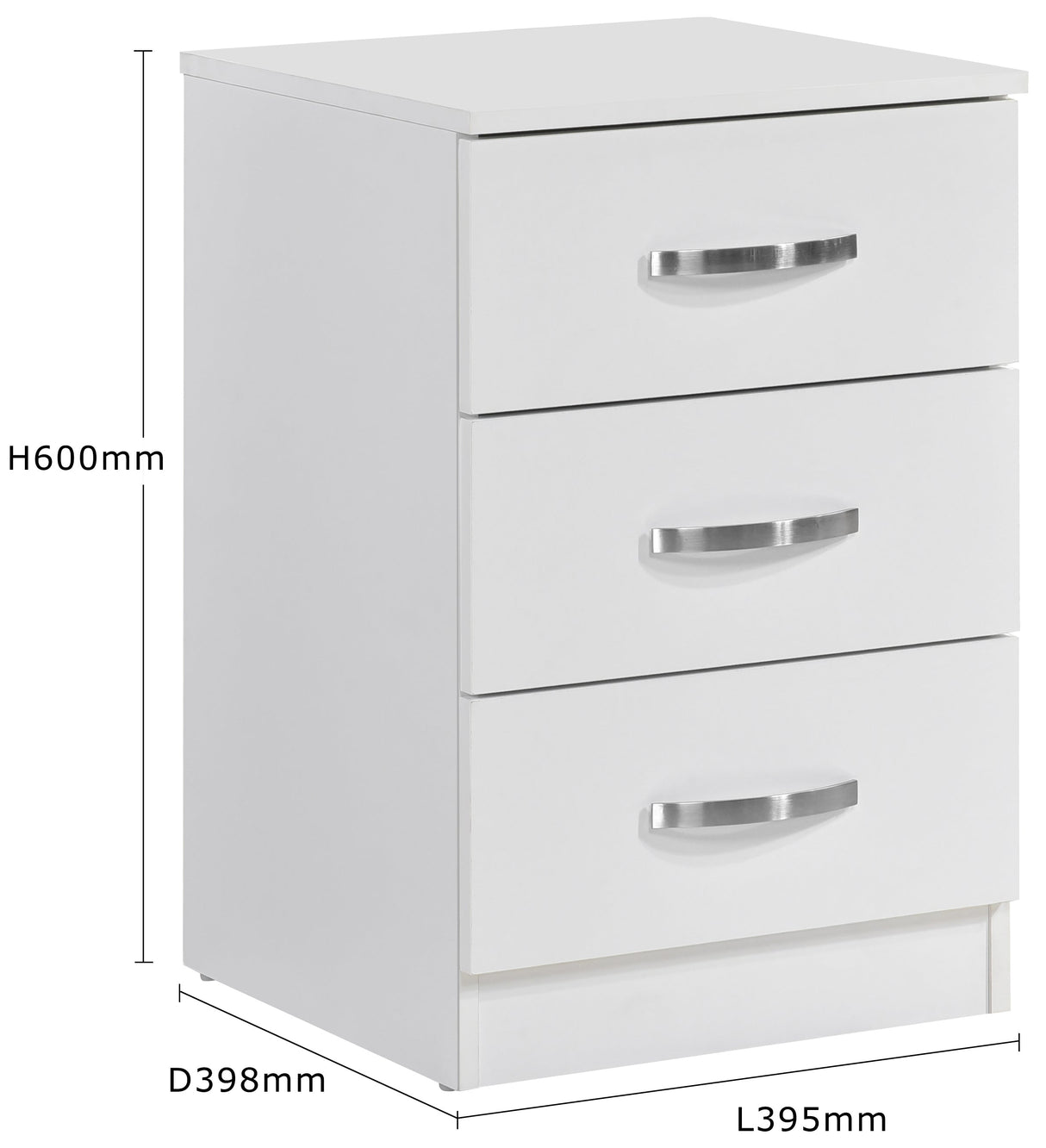 Paddington 3+2 Drawer Chest 3 Piece Bedroom Set