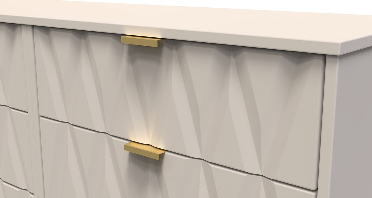 Diamond 6 Drawer Midi Chest with Gold Hairpin Legs