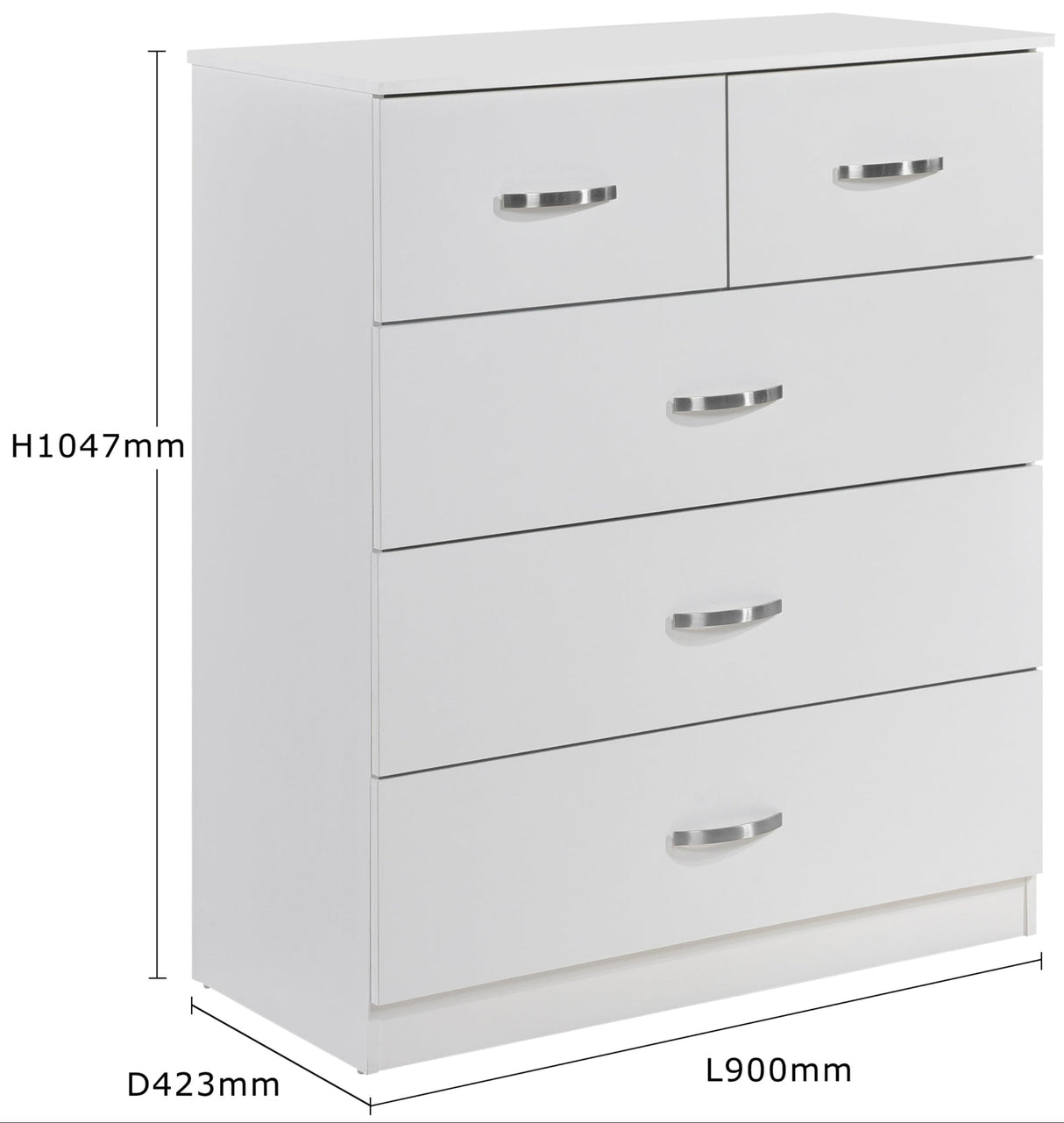 Paddington 3+2 Drawer Chest of Drawers