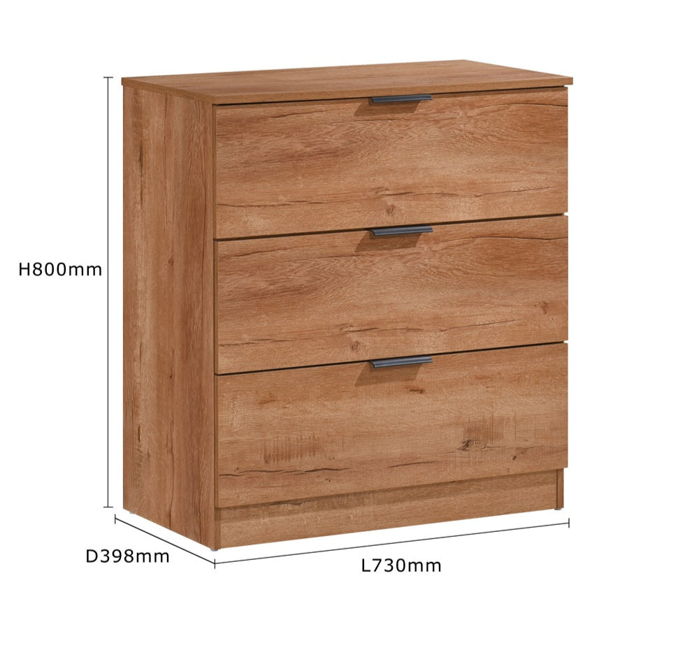Richmond 3 Drawer Chest of Drawers