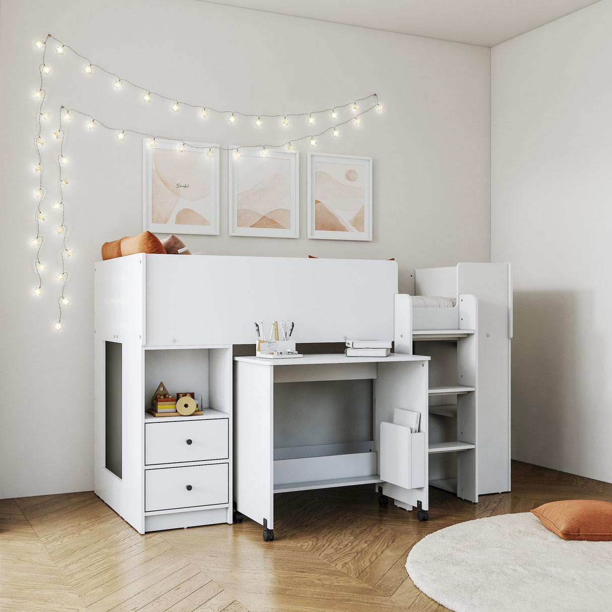 Marley Mid Sleeper Bed with Desk
