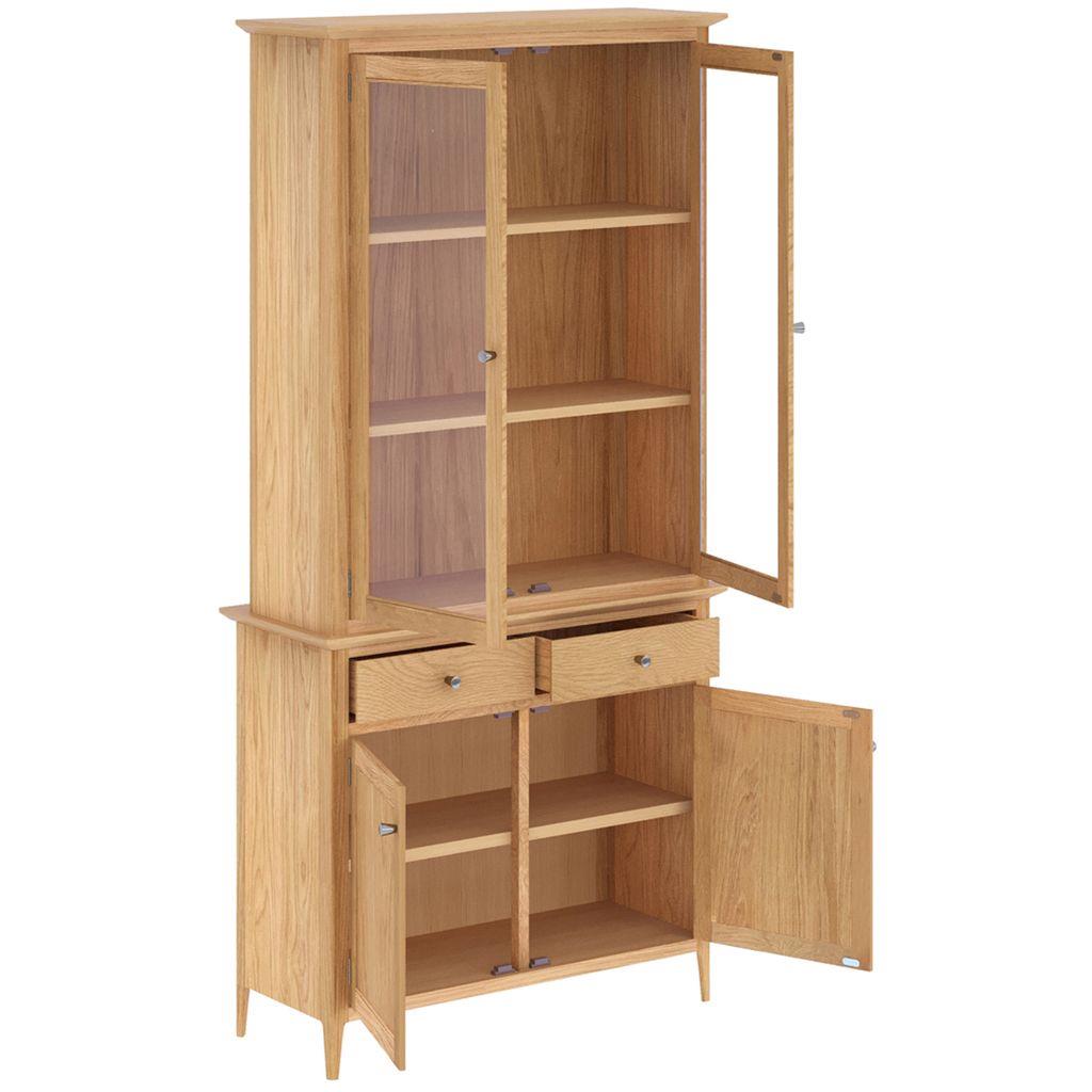 Saxon 4 Door 2 Drawer Display Cabinet