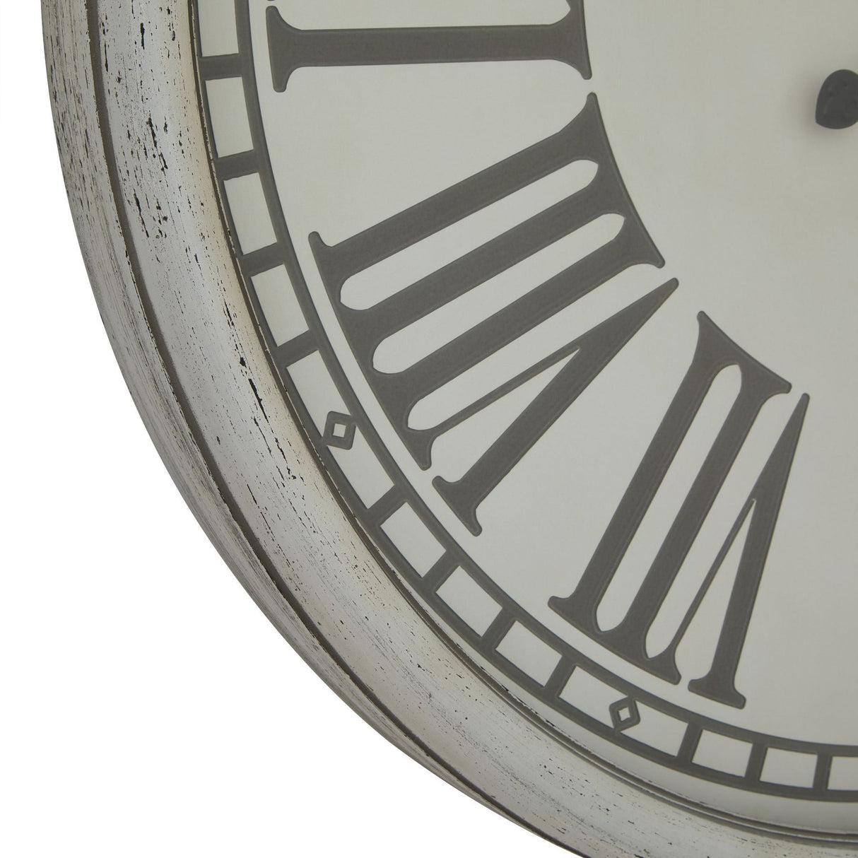Embossed Glass Wall Clock
