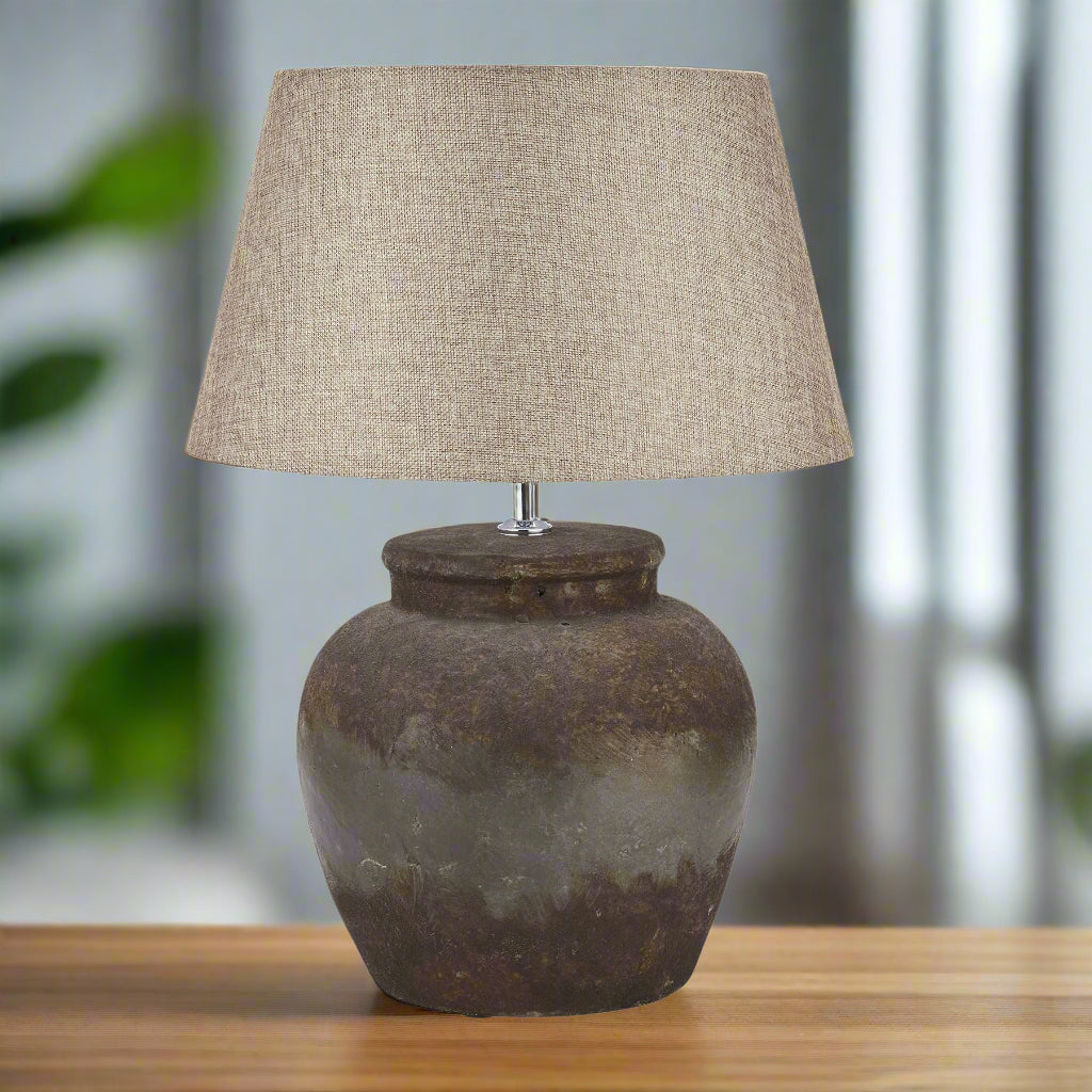 Castello Aged Stone Ceramic Table Lamp