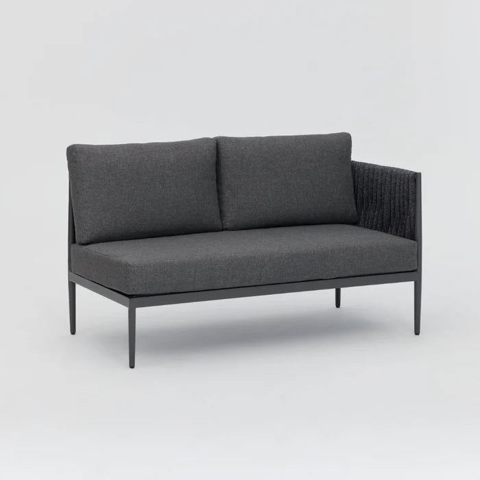 Serena Rattan Rope Corner Sofa and Rising Table Garden Set with Cover
