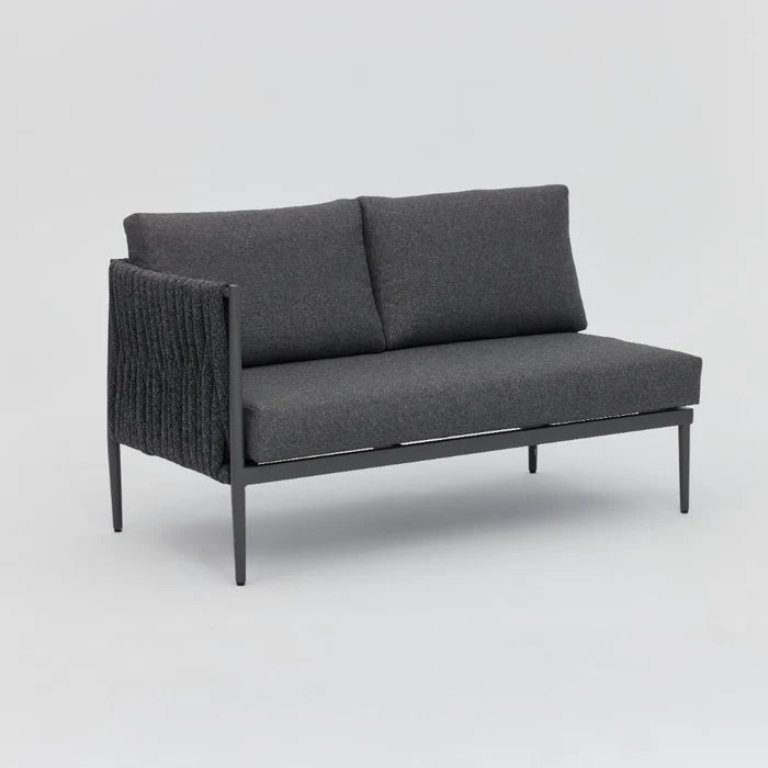 Serena Rattan Rope Corner Sofa and Rising Table Garden Set with Cover