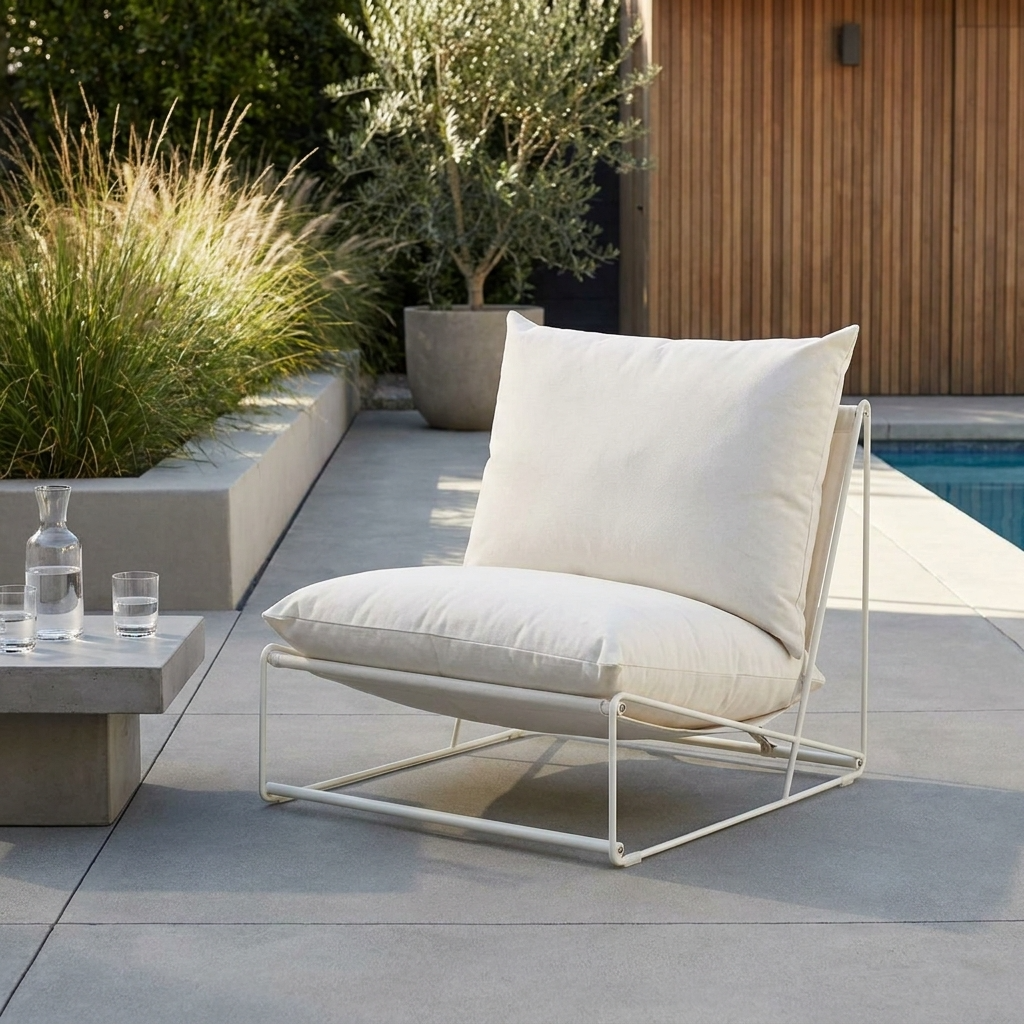Marina Steel Garden Chair with Cushions and Cover