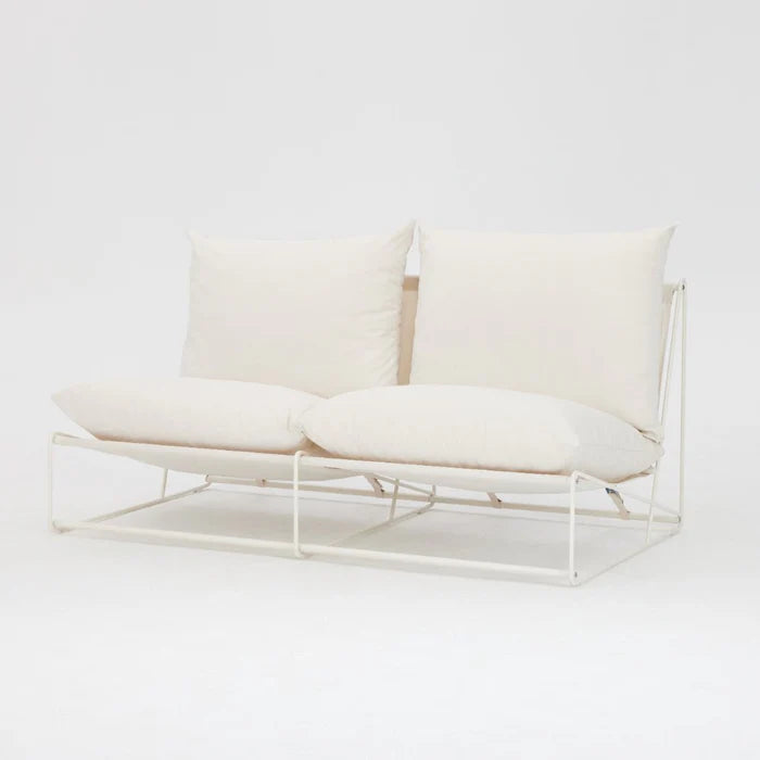 Marina Steel Garden Loveseat Sofa with Cushions and Cover