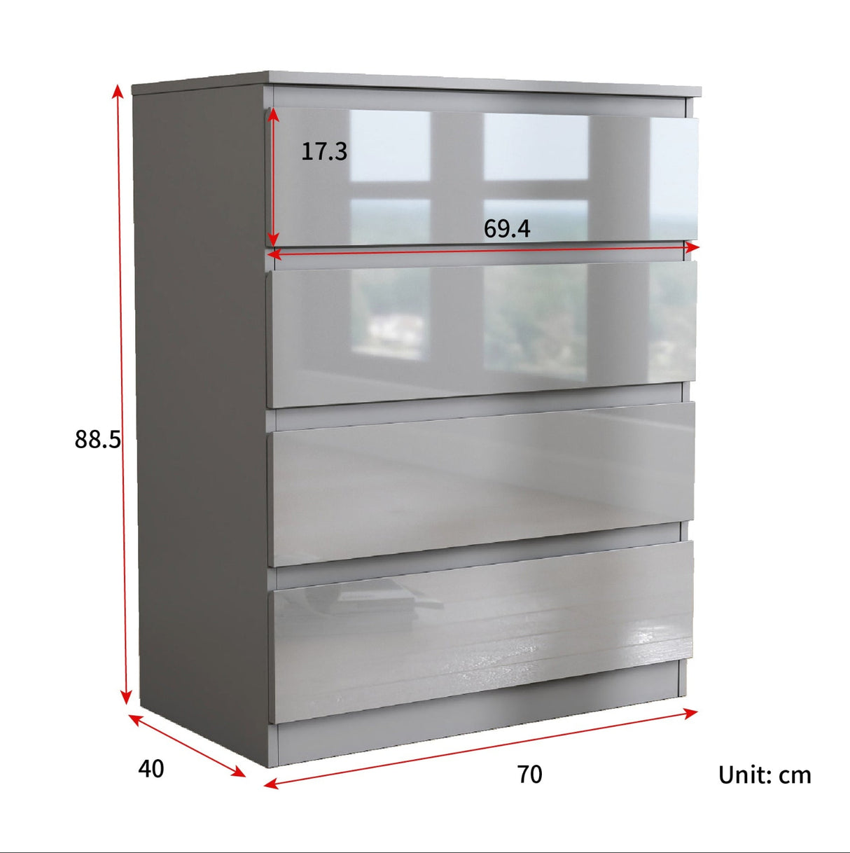 Soho 4 Drawer Chest of Drawers
