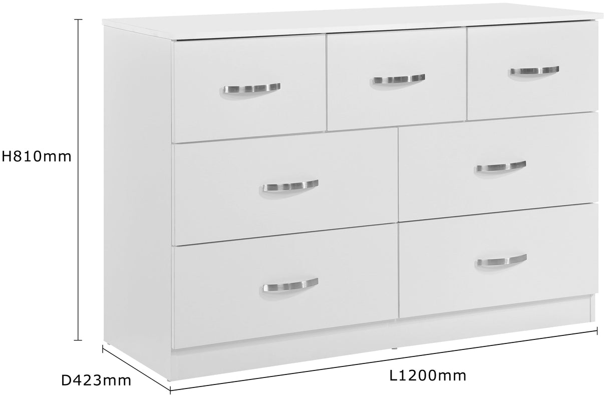 Paddington 7 Drawer Chest 3 Piece Bedroom Set