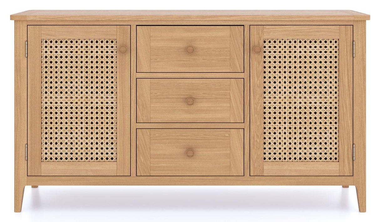 Cypress 2 Door 3 Drawer Large Rattan Sideboard