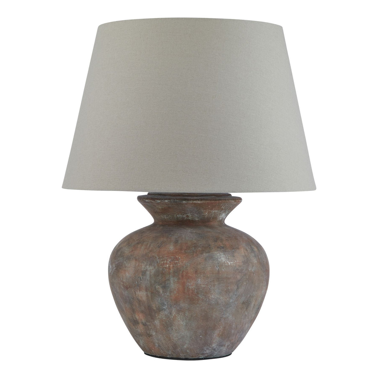 Siena Round Table Lamp with Linen Shade