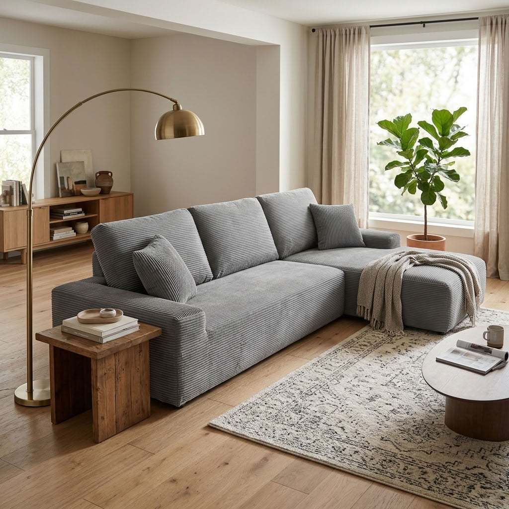 Cove Boneless Compressed Corner Chaise Sofa