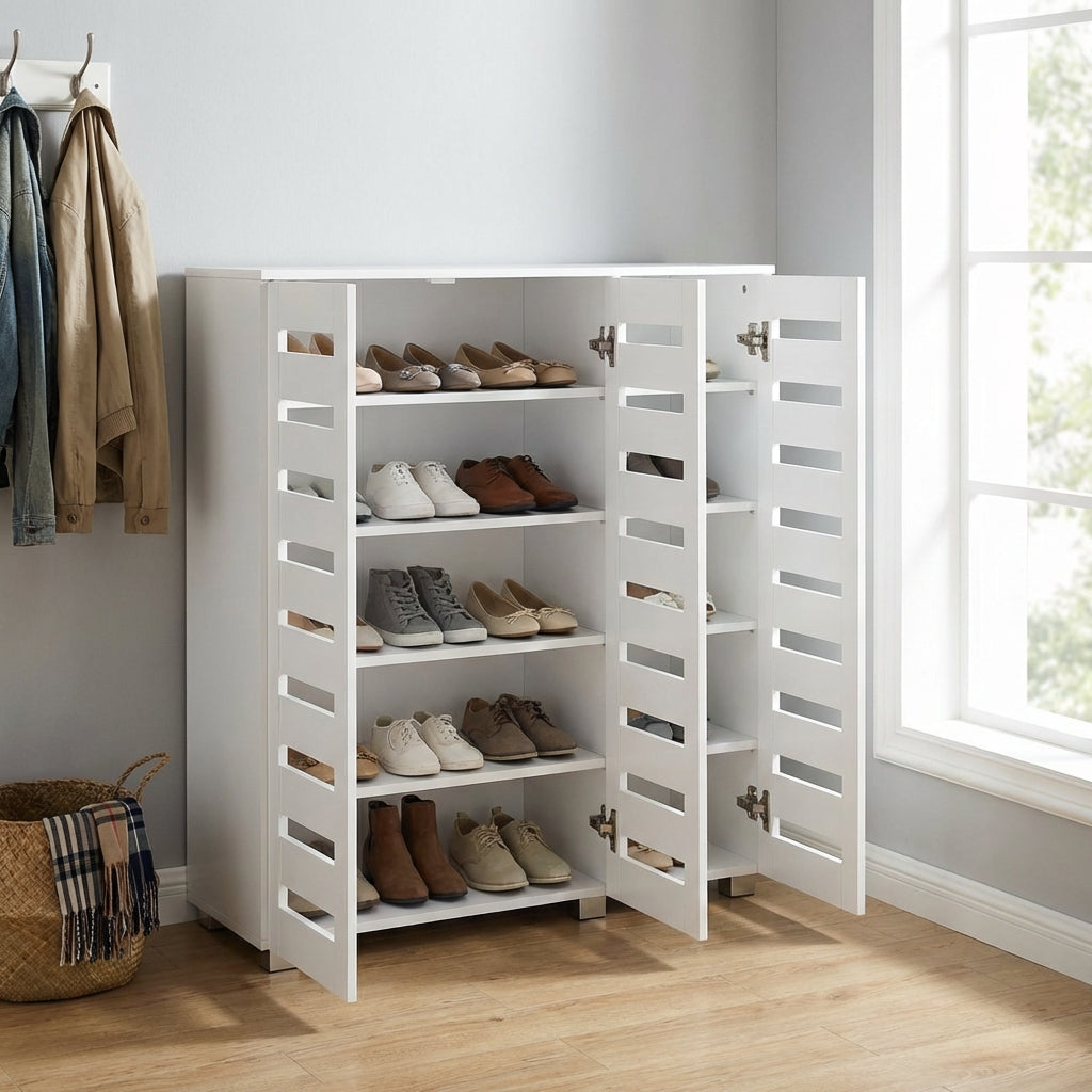 Euston Modern 3 Door Shoe Storage Cabinet
