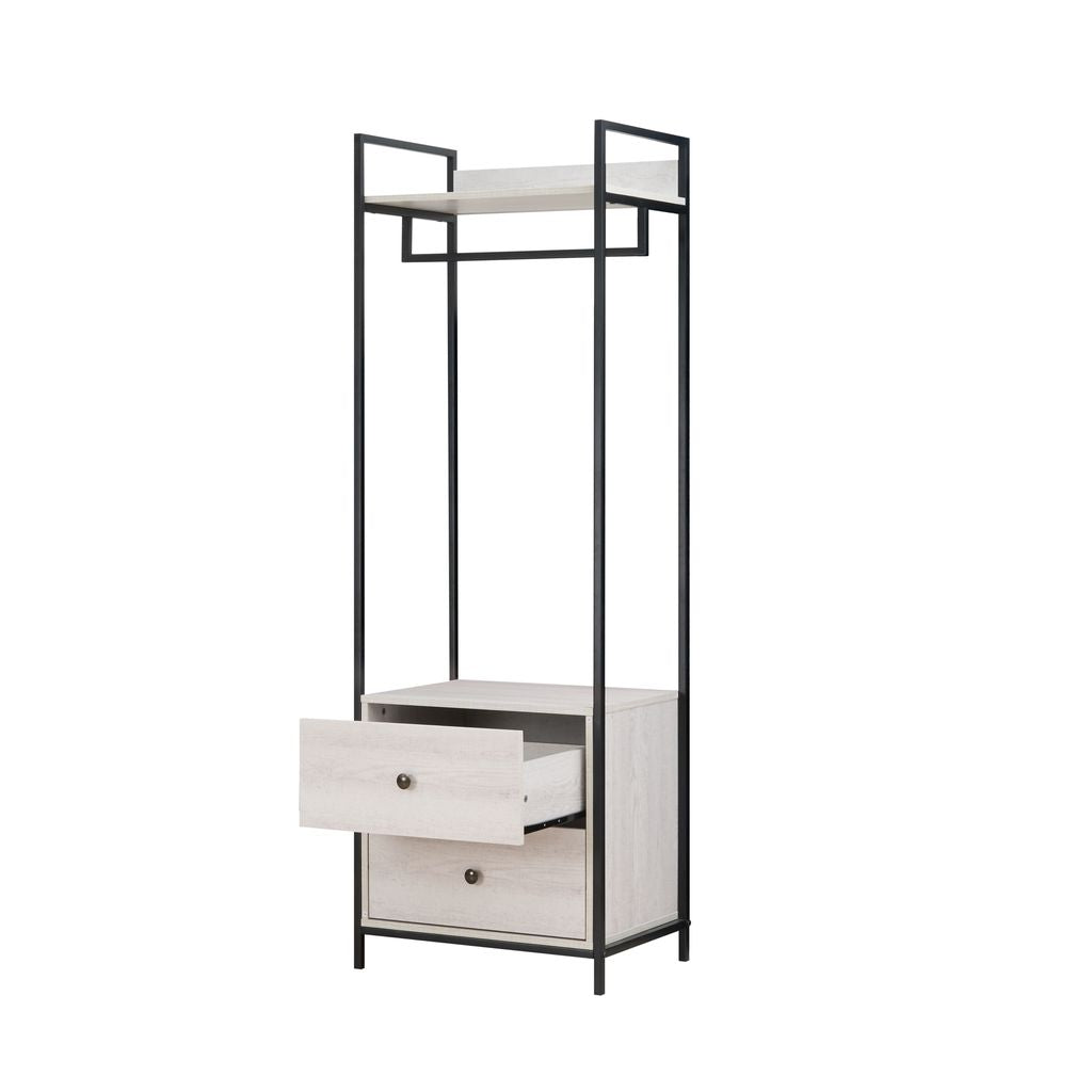 Alva Open Wardrobe with 2 Drawers 3 Piece Bedroom Set