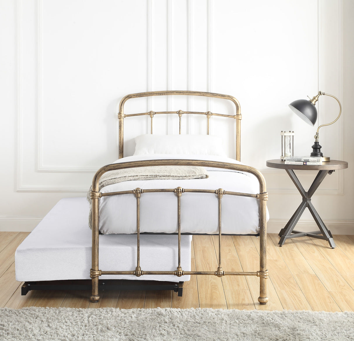 Mostyn Metal Guest Bed with Pull-Out