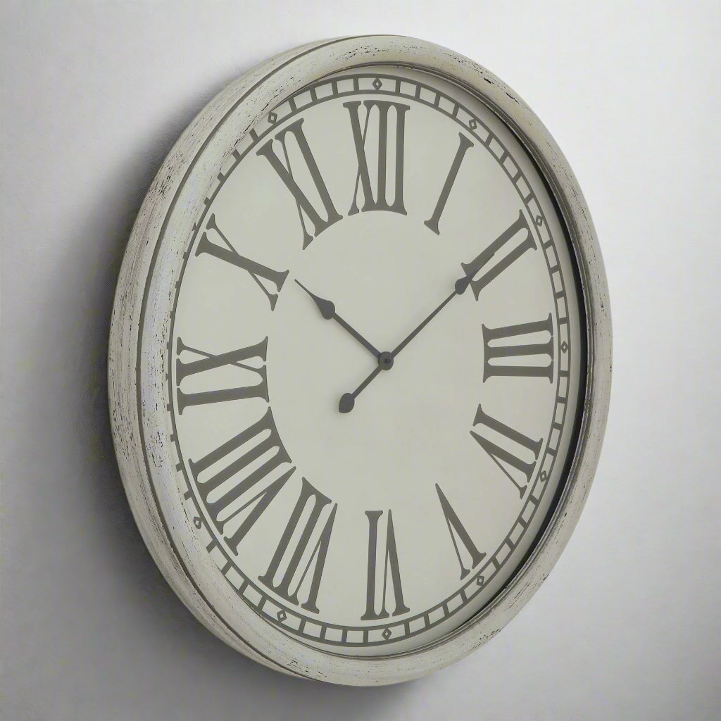Embossed Glass Wall Clock