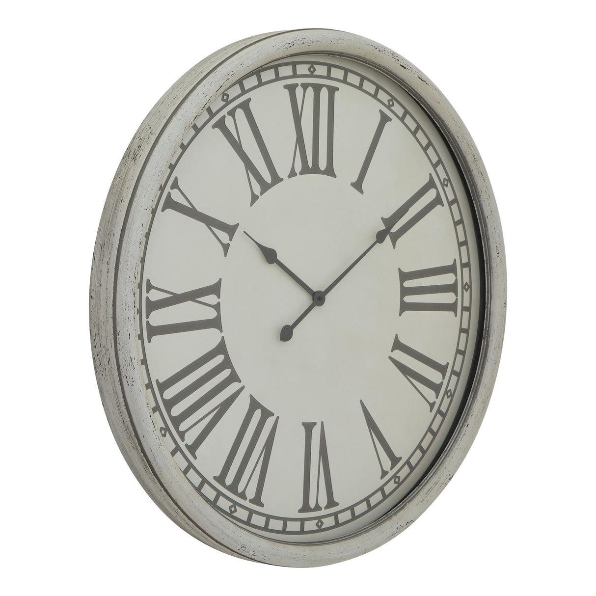 Embossed Glass Wall Clock