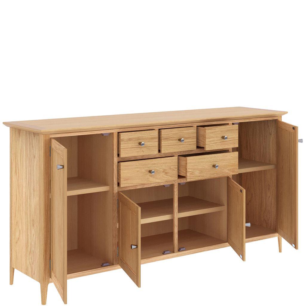 Saxon 4 Door 5 Drawer Long Sideboard